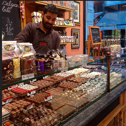 Belgium chocolate shop